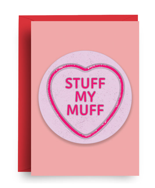 Stuff My Muff (Love Heart) - Valentine's Card